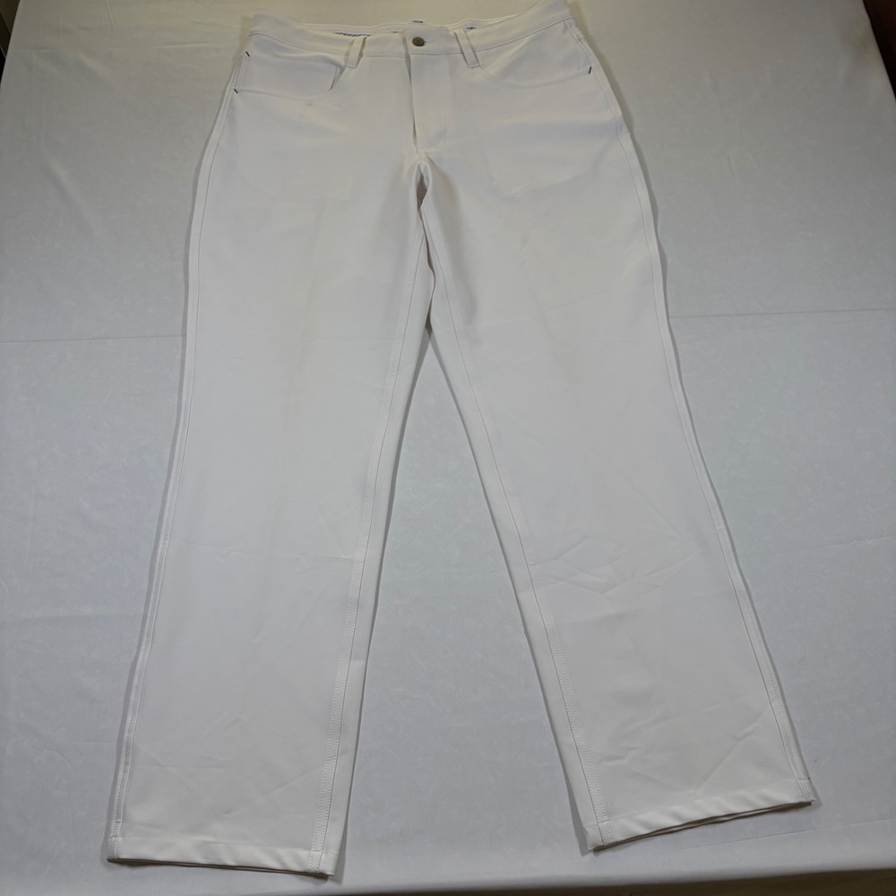 FootJoy Athletic Fit Golf Pants Mens 32x32 White 5-Pocket Performance Stretch FJ